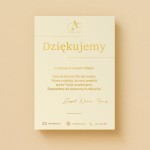 Eleganckie podziękowania za zakupy dla klientów na papierze ecru ze złoceniem - POD5