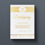 Eleganckie podziękowania za zakupy dla klientów na białym papierze ze złoceniem - POD2