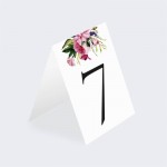 Numery stołów weselnych Floral z motywem kwiatów