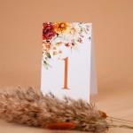 Numery stołów weselnych z motywem kolorowych kwiatów - Summer Flowers