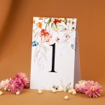 Numery stołów weselnych z motywem kolorowych polnych kwiatów - Field Flowers