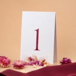 Numery stołów weselnych z motywem suszonych kwiatów - Sunset, Dry Leaves