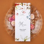 Otwierane menu weselne z motywem kolorowych polnych kwiatów - Field Flowers