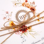 Otwierane zaproszenia na Komunię Świętą z motywem polnych kwiatów do uzupełnienia - Communion