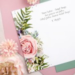 Otwierane zaproszenia ślubne z motywem kolorowych kwiatów do własnoręcznego uzupełnienia - Giselle - LAST MINUTE