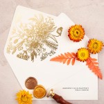 Pozłacane zaproszenia na Komunię Świętą na papierze Ecru do uzupełnienia - Nirvana Communion