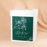 Pudełko na koperty z motywem białej gipsówki - Emerald
