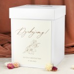 Pudełko na koperty z motywem delikatnych kwiatów - Lily Ecru