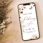 Elektroniczne Save the date (powiadomienie o uroczystości) z motywem kwiatów polnych - Summer Garden 