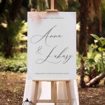 Tablica powitalna gości weselna PVC - Minimalist White