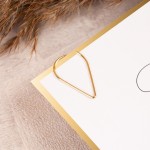 Zaproszenia na Komunię Świętą ze złotym spinaczem i lustrzaną ramką do uzupełnienia - Destiny Communion