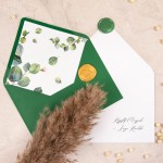 Zaproszenia na Komunię Świętą ze złotym spinaczem i lustrzaną ramką do uzupełnienia - Destiny Communion