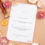 Zaproszenia ślubne z kwiatami w kolorze beżowym i różowym do własnoręcznego uzupełnienia - Monastery - LAST MINUTE