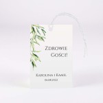 Zawieszki Ślubne botaniczne z gałązką oliwną - Pure Olive - PRÓBKA