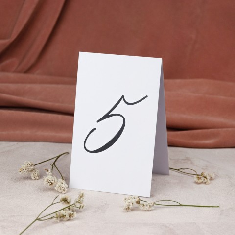 Minimalistyczne numery stołów weselnych wolnostojące - Destiny