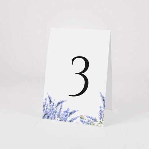 Numery stołów weselnych z lawendą - Lavender Flower