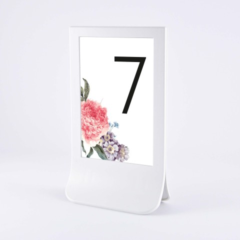 Numery stołów weselnych Lilac w  ramce