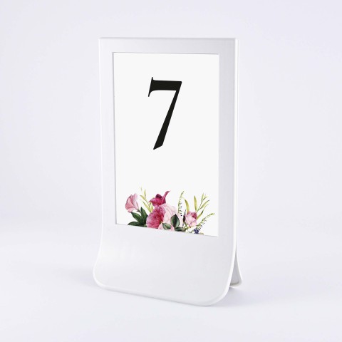 Numery stołów weselnych Rose Flowers w ramce