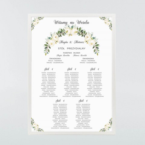 Plan sali weselnej White Roses