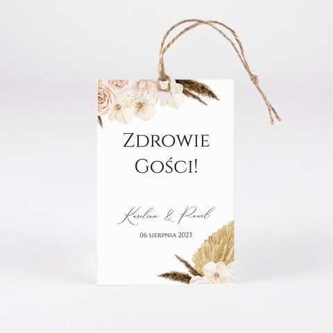 Zawieszki Ślubne z kwiatami boho - Pastel Boho 