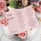 Menu weselne w kolorze pudrowego różu - Rose Envelope