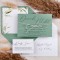 Minimalistyczne kartowe zaproszenia ślubne w odcieniu pistacjowym - Pistachio Cards