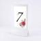 Numery stołów weselnych Sweet Rose z motywem kwiatowym w ramce