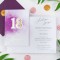 Oryginalne zaproszenia na 18 urodziny z motywem fioletowego pyłu - Purple Speck