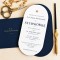 Eleganckie zaproszenia na bal maturalny studniówkę - Noir Elegance Navy Prom