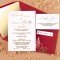Zaproszenia Ślubne z etui w kolorze czerwonym i ze złoconymi gałązkami - Glamour Red Case - PRÓBKA