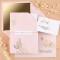Zaproszenia Ślubne z różowym etui ze złoconymi gałązkami - Glamour Powder Case
