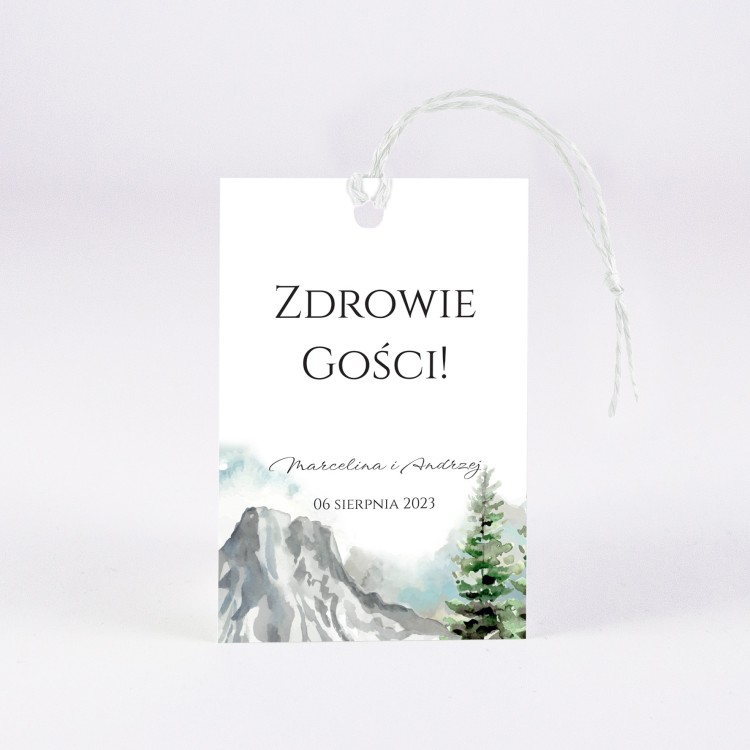 Zawieszki Ślubne z górami - Mountain - PRÓBKA