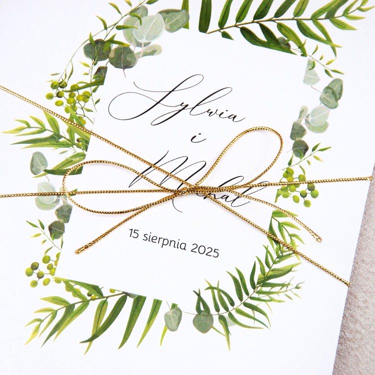 Botaniczne zaproszenia ślubne - Jane
