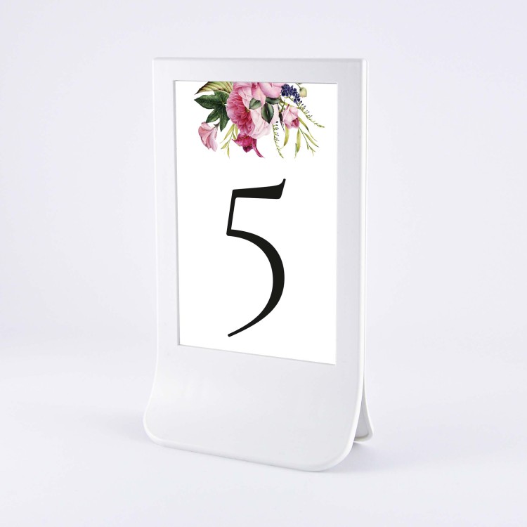 Numery stołów weselnych Floral w ramce