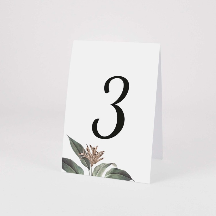 Numery stołów weselnych Rainforest - wolnostojące