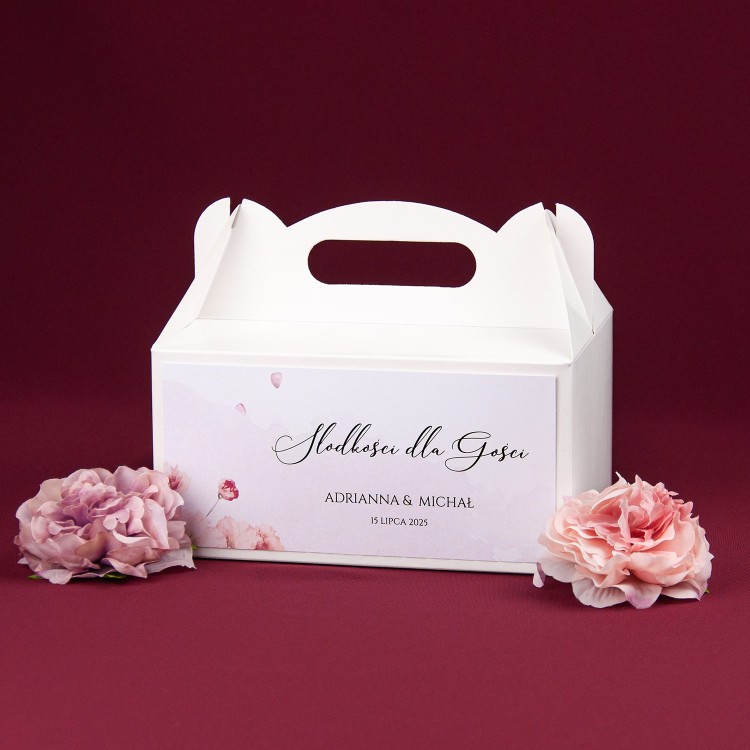 Pudełko na ciasto z motywem kwiatów kwitnącej wiśni - Cherry Blossom