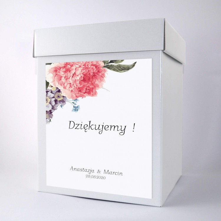 Pudełko na koperty Lilac z motywem kwiatowym