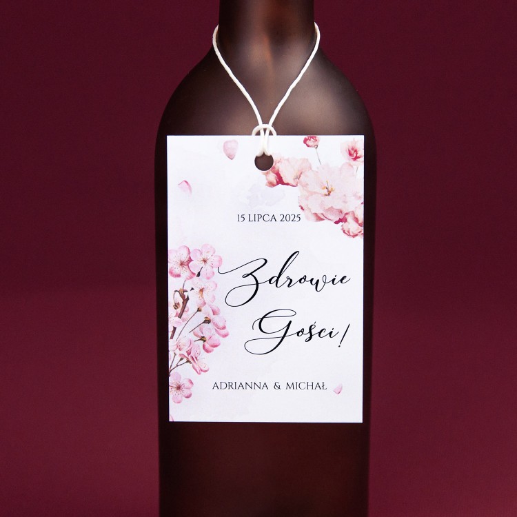 Zawieszki na alkohol z motywem kwitnącej wiśni - Cherry Blossom