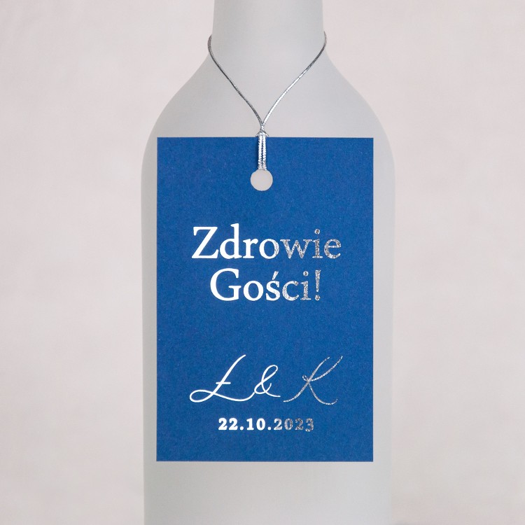 Zawieszki na alkohol ze srebrnym wykończeniem - Blue Envelope - PRÓBKA